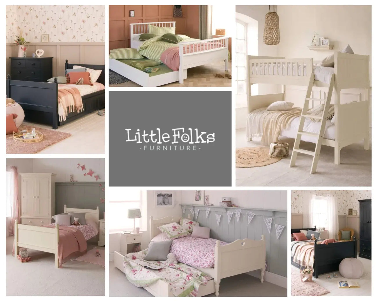 Collage of Little Folks Furniture Beds 