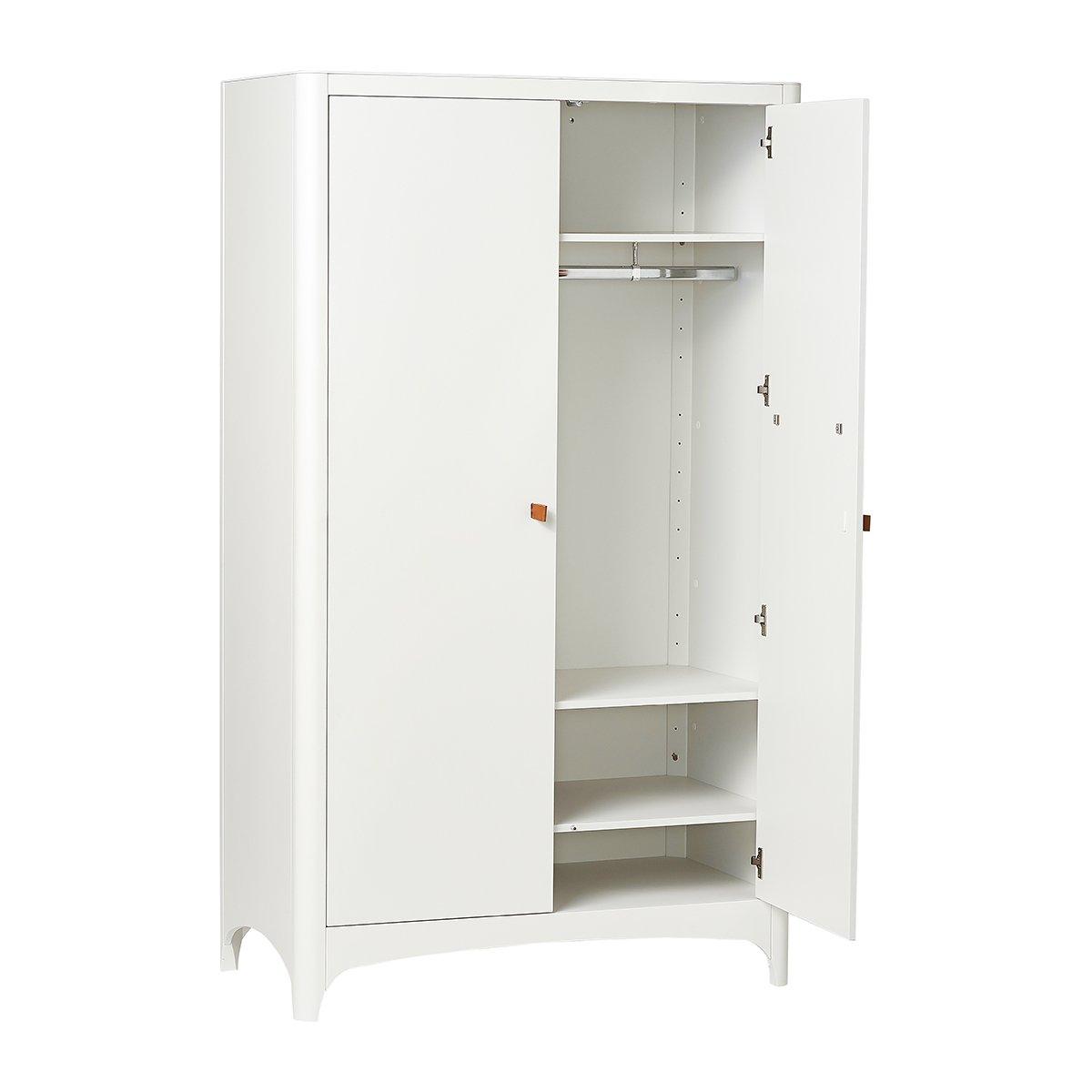 Leander Classic Wardrobe with 2 Doors in White - Little Snoozes
