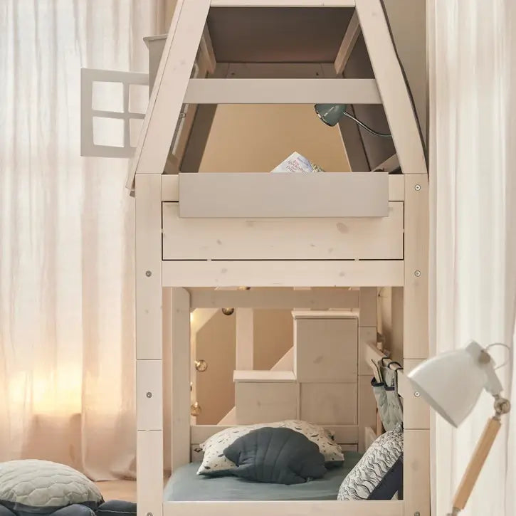 LIFETIME Kidsrooms My hangout Low Bunk Bed with Storage Steps - Little Snoozes