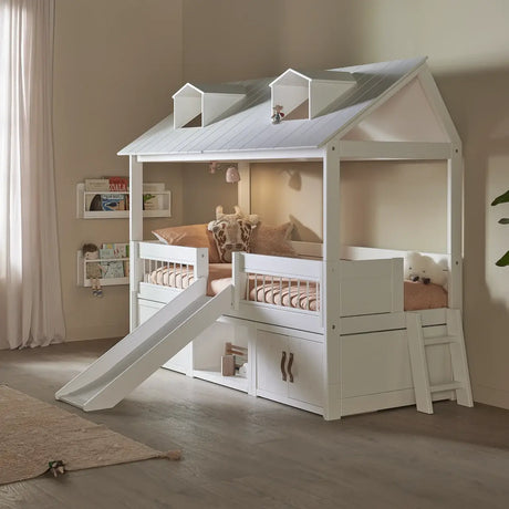 LIFETIME Kids Beach House Cabin Bed With Slide - Little Snoozes