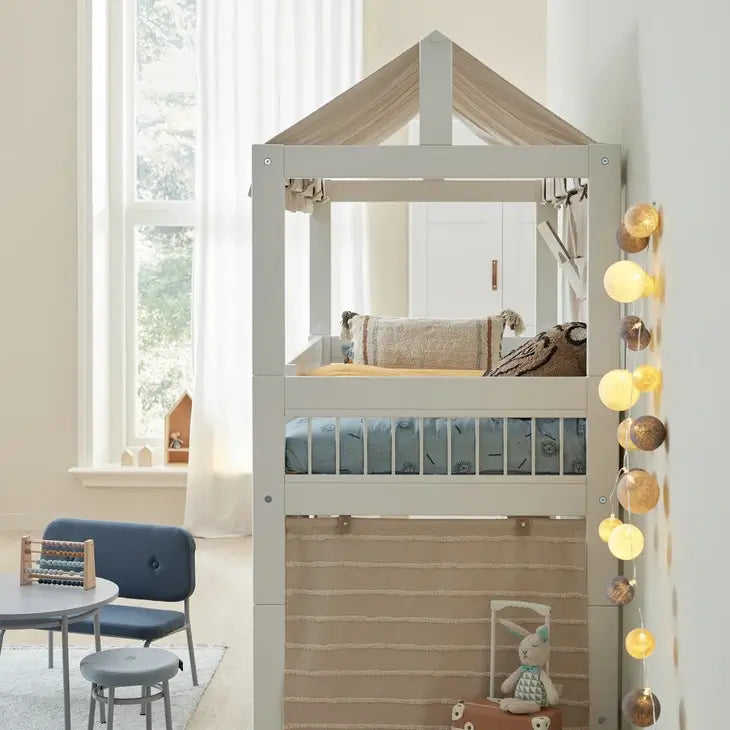 FREE Installation - Lifetime Kidsrooms Breeze Semi High Sleeper Bed with Roof - Little Snoozes