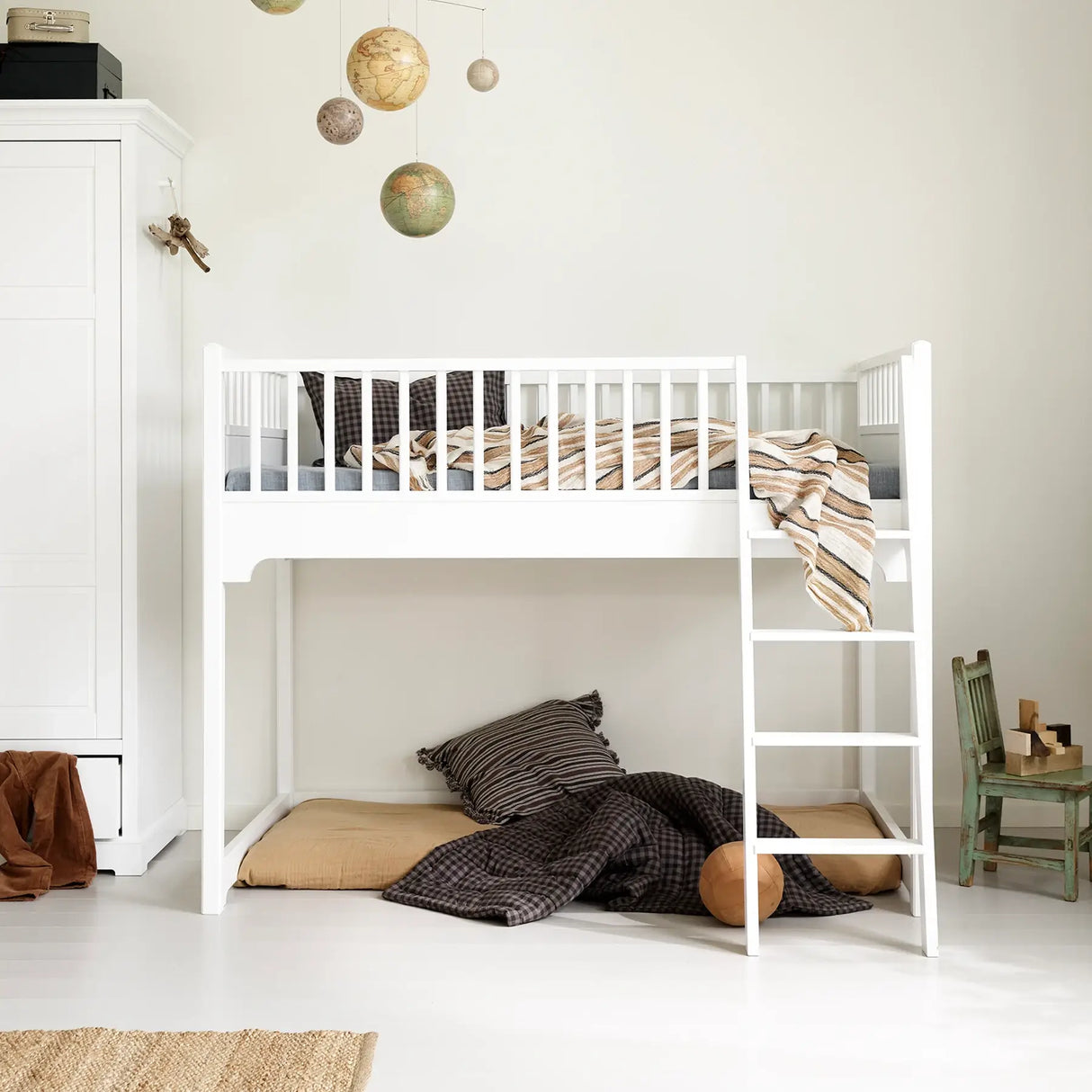 FREE Installation - Oliver Furniture Seaside Classic Junior Low Loft Bed - Little Snoozes
