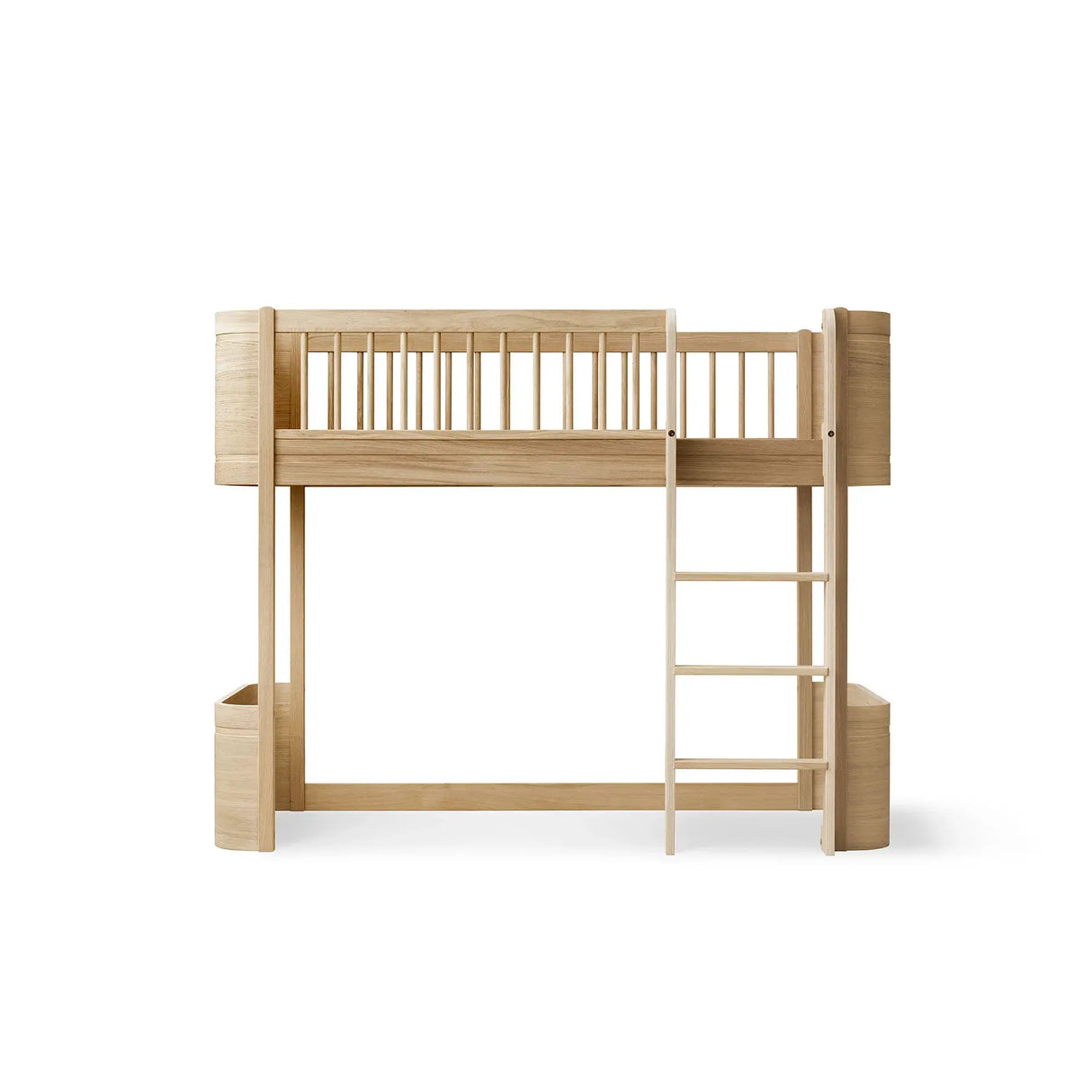 FREE Installation - Oliver Furniture Wood Mini+ Low Loft Bed in Oak - Little Snoozes