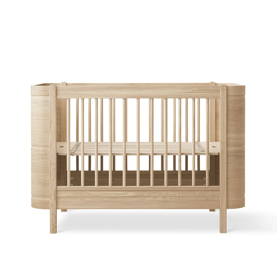 FREE Installation - Oliver Furniture Wood Mini+ Cot Bed Excluding Junior Kit in Oak - Little Snoozes