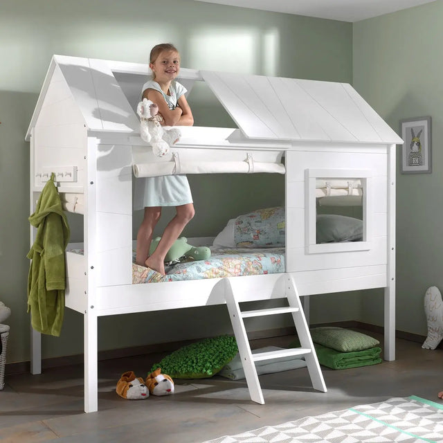 Vipack Charlotte Children's Treehouse Bed in White - Little Snoozes
