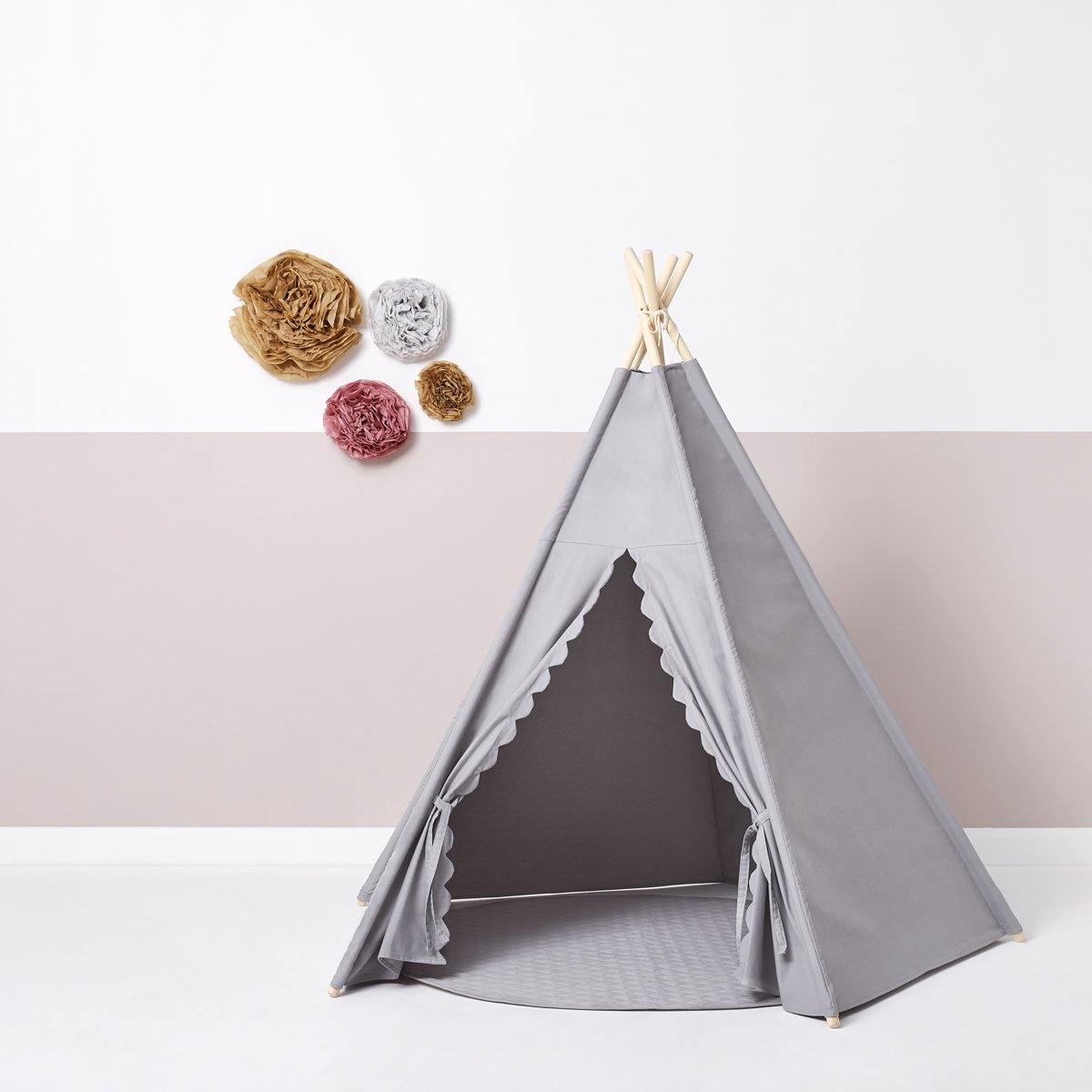 Children's Teepee Tent in Grey - Little Snoozes