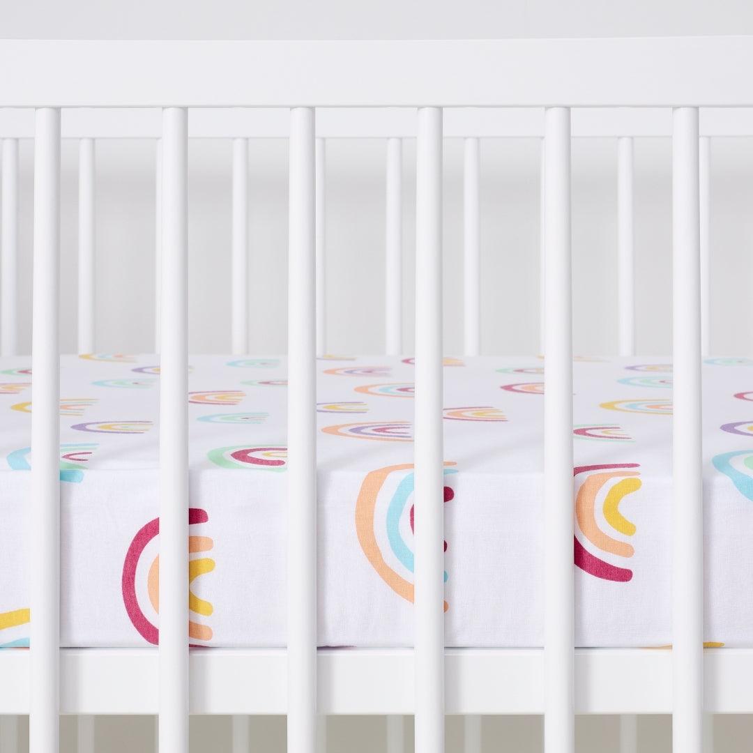 Snuz 2 Pack Cot & Cot Bed Fitted Sheets – Rainbow - Little Snoozes