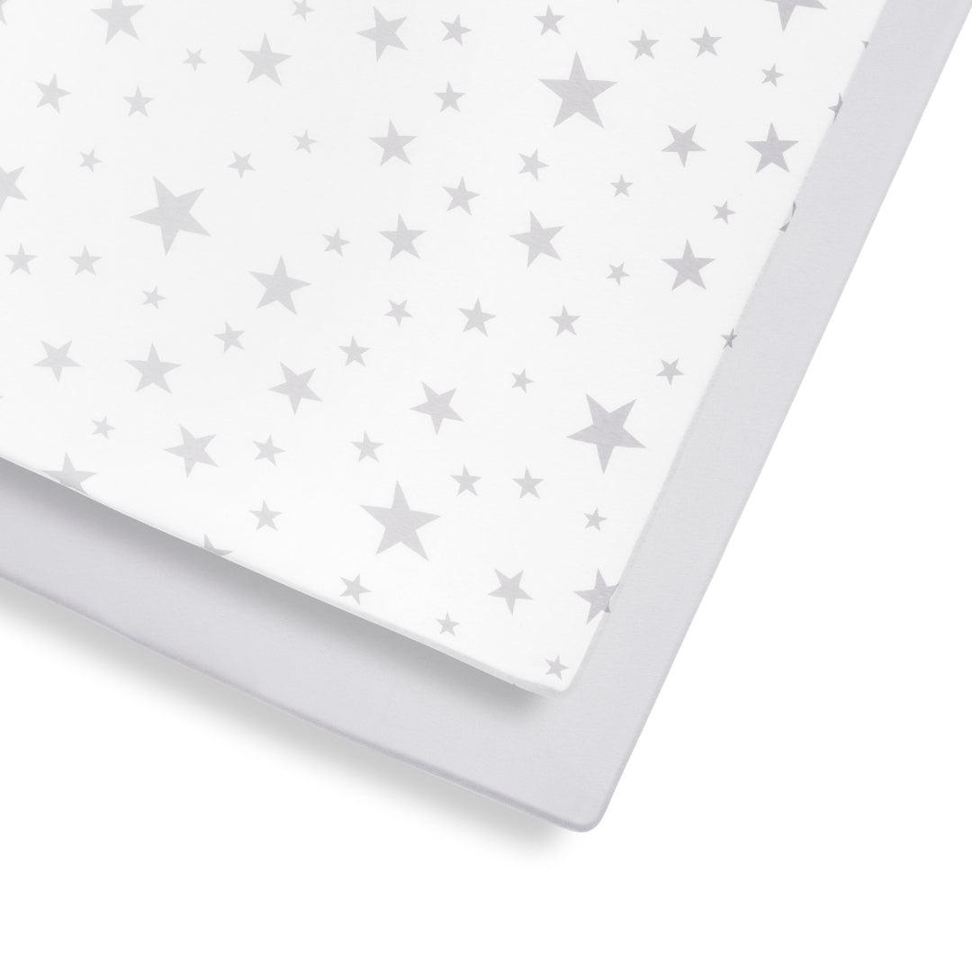 Snuz 2 Pack Cot & Cot Bed Fitted Sheets – Star - Little Snoozes