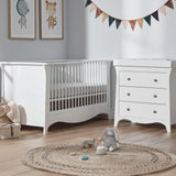 Clara Nursery 3 Drawer Dresser & Changer in White  - Little Snoozes