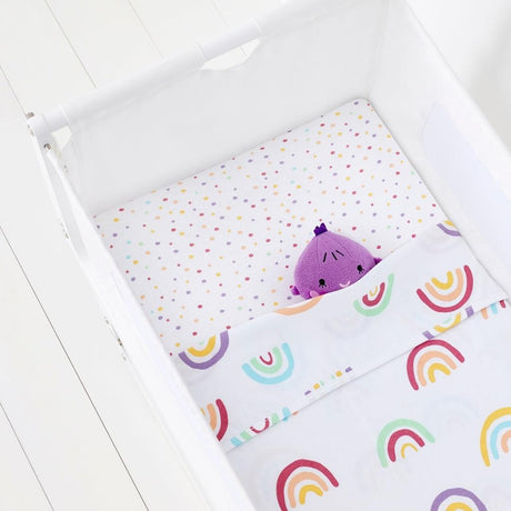 Snüz 3 Piece Crib Bedding Set – Rainbow In Multi - Little Snoozes
