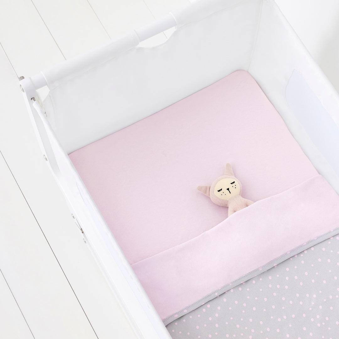 Snüz 3 Piece Crib Bedding Set – Rose Spot In Pink - Little Snoozes