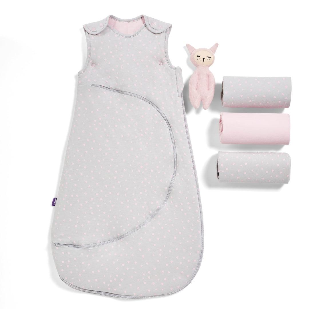 Snüz 3 Piece Crib Bedding Set – Rose Spot In Pink - Little Snoozes