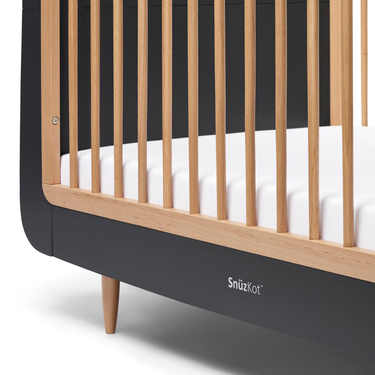 SnuzKot Skandi Cot Bed In Slate Natural - Little Snoozes