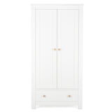 Aylesbury 2 Door Double Wardrobe In White & Ash - Little Snoozes