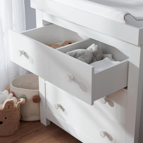 Aylesbury 3 Drawer Dresser & Changer In White - Little Snoozes