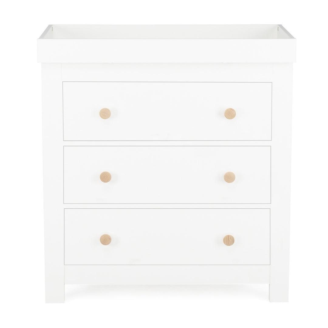 Aylesbury 3 Drawer Dresser & Changer In White & Ash - Little Snoozes