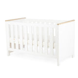 Aylesbury 3 Piece Nursery Furniture Set. Cot Bed, Drawers, Double Wardrobe - White & Ash - Little Snoozes