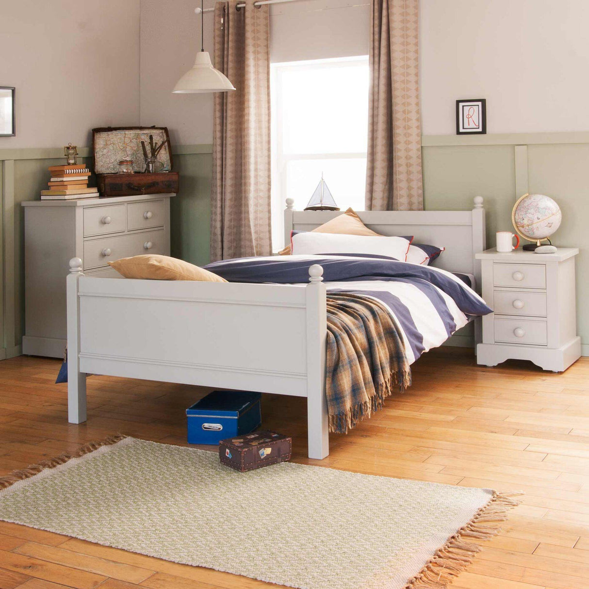 Little Folks Fargo Small Double Bed In Farleigh Grey - Little Snoozes