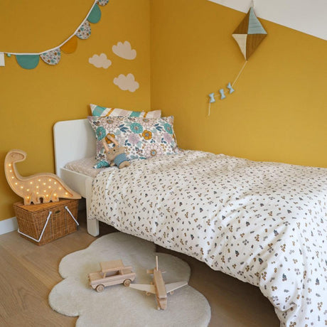 DELILAH GREEN Children's Bedding Set. (Reversible) Fitted Sheet & Pillow Cases - Little Snoozes