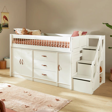 FREE Installation - LIFETIME Kidsrooms All in One Semi High Storage Bed - Little Snoozes