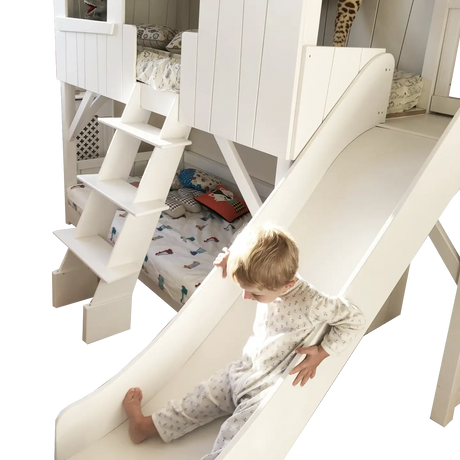 Mathy By Bols Treehouse Bunk Bed with Platform and Slide - Little Snoozes