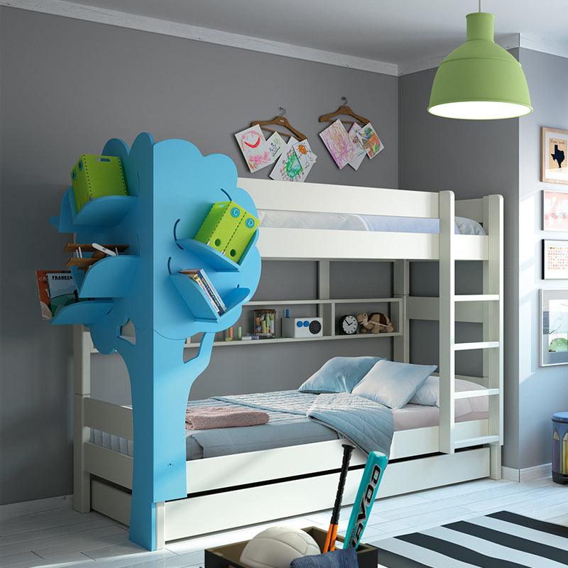 Mathy by Bols Dominique Bunk Bed With Tree Bookcase - Little Snoozes