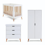 Maya Mini 3 Piece Room Set White with Natural - Little Snoozes