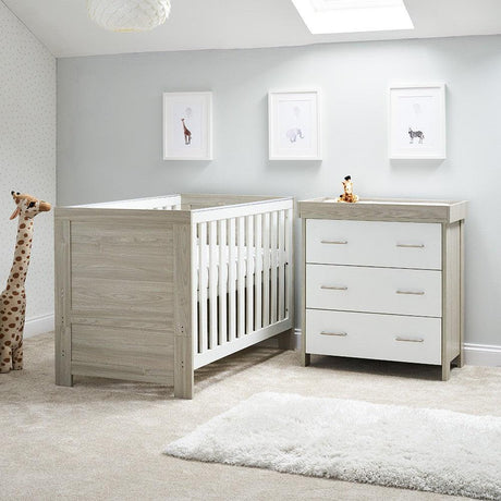 Nika 2 Piece Nursery Set In Grey Wash & White - Little Snoozes