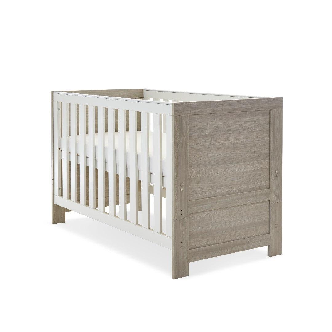 Nika Cot Bed In Grey Wash & White - Little Snoozes