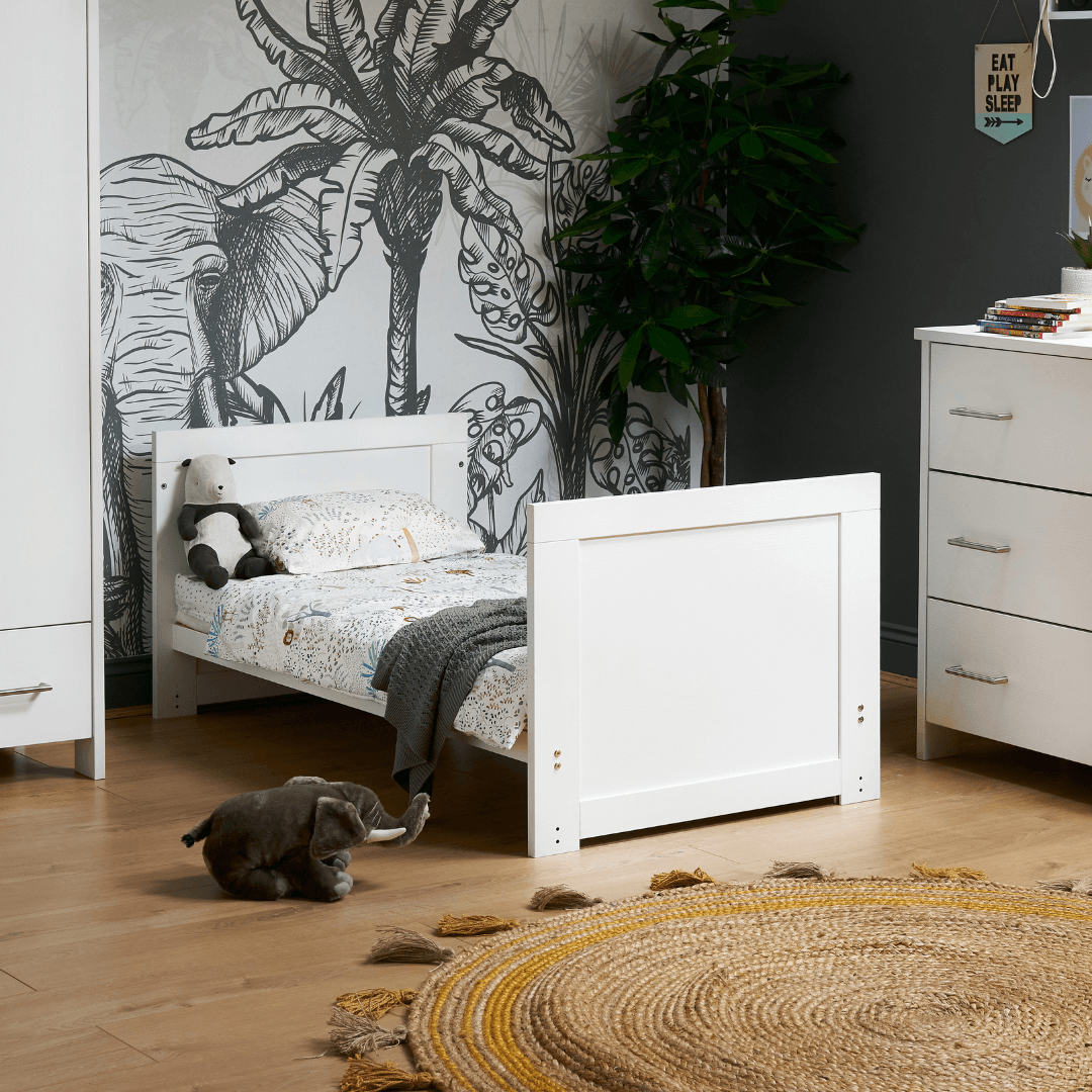 Nika Cot Bed In White Wash - Little Snoozes