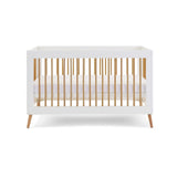 Maya Cot Bed White with Natural - Little Snoozes