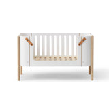 FREE Installation - Oliver Furniture Wood Co-Sleeper in White/Oak Inc Bench Conversion - Little Snoozes