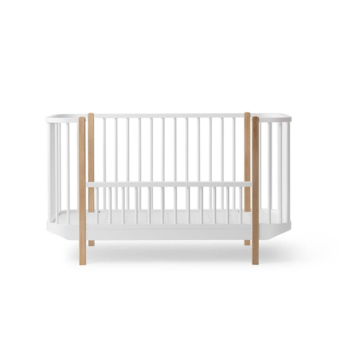 FREE Installation - Oliver Furniture Wood Cot in White/Oak - Little Snoozes