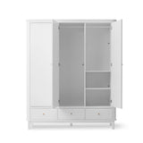 FREE Installation - Oliver Furniture Wood Wardrobe 3 Doors in White - Little Snoozes