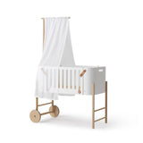 Oliver Furniture Wood Co-Sleeper Bed Canopy in White - Little Snoozes