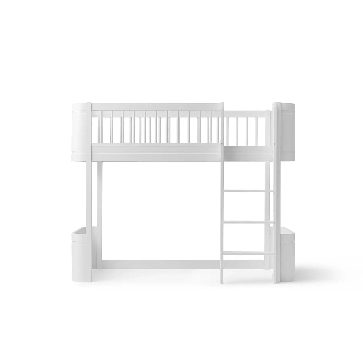 FREE Installation - Oliver Furniture Wood Mini+ Low Loft Bed in White - Little Snoozes