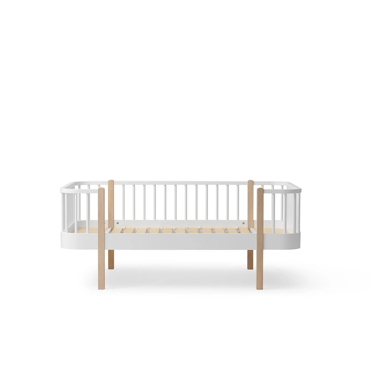FREE Installation - Oliver Furniture Wood Original Junior Day Bed White/Oak - Little Snoozes