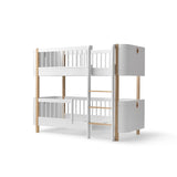 FREE Installation - Oliver Furniture Wood Mini+ Low Bunk Bed in White/Oak - Little Snoozes