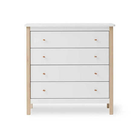 FREE Installation - Oliver Furniture Wood Dresser 4 Drawers in White/Oak - Little Snoozes