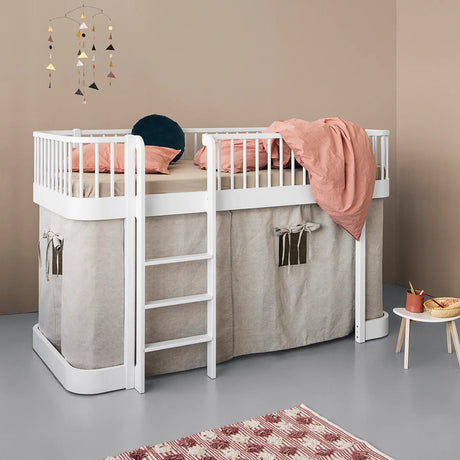 FREE Installation - Oliver Furniture Wood Original Low Loft Bed in White - Little Snoozes