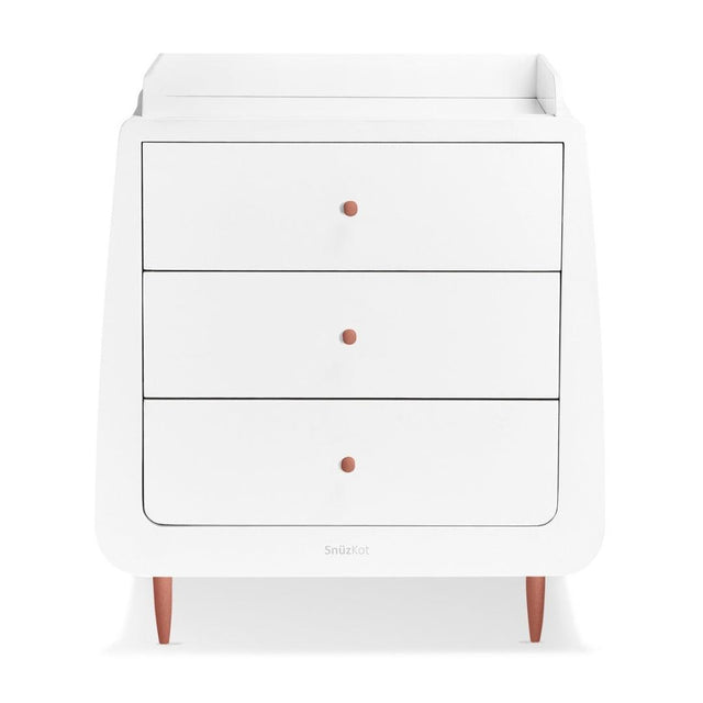 SnuzKot Skandi Drawers & Changing Unit In Rose Gold - Little Snoozes