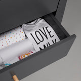 SnuzKot Skandi Drawers & Changing Unit In Slate Natural - Little Snoozes
