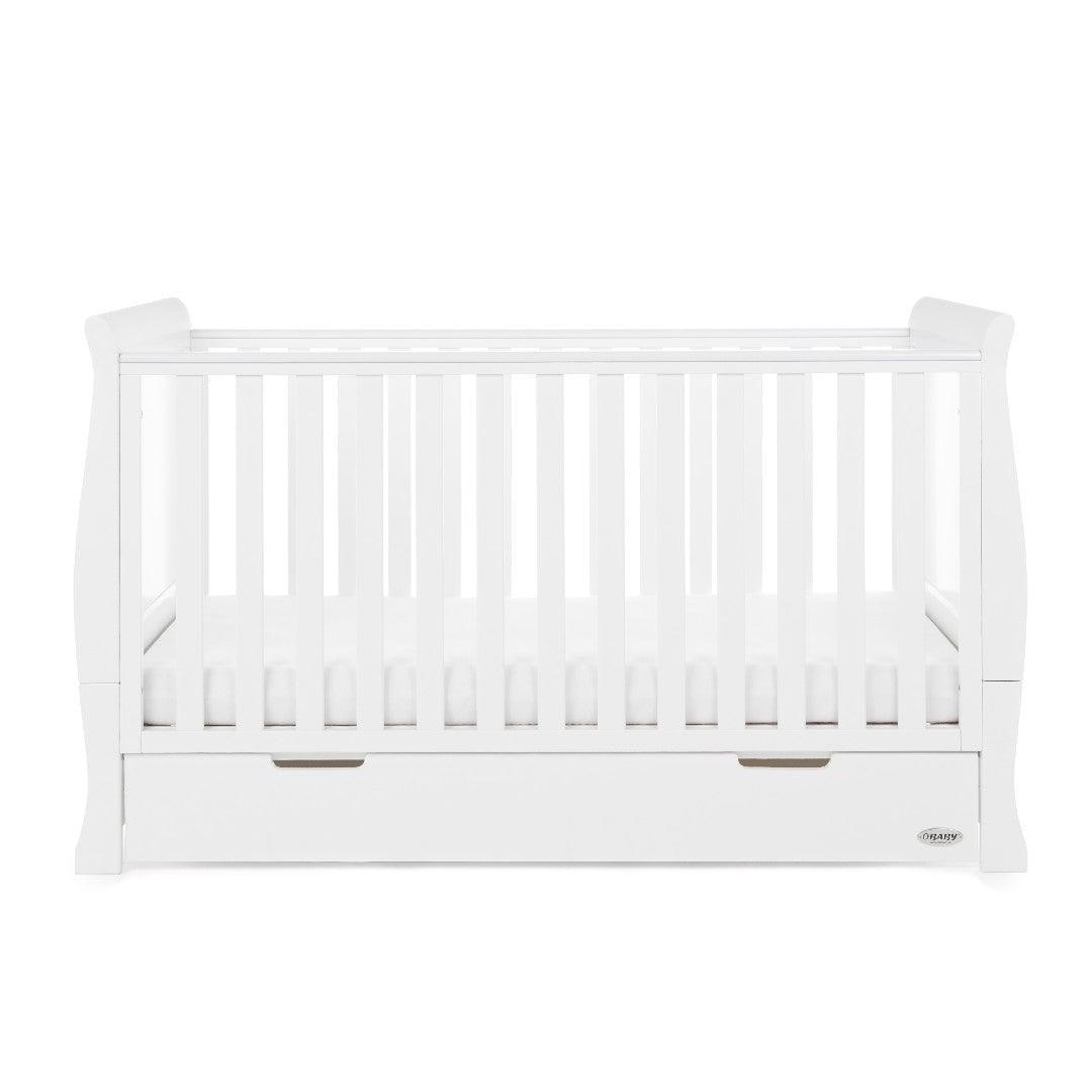 Stamford Classic Sleigh Cot Bed In White - Little Snoozes