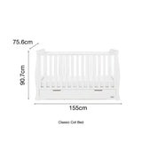 Stamford Classic Sleigh Cot Bed In White - Little Snoozes