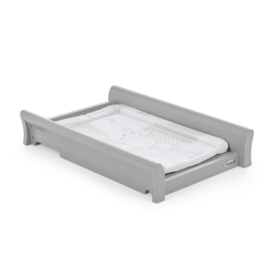 Stamford Cot Top Changer In Warm Grey - Little Snoozes