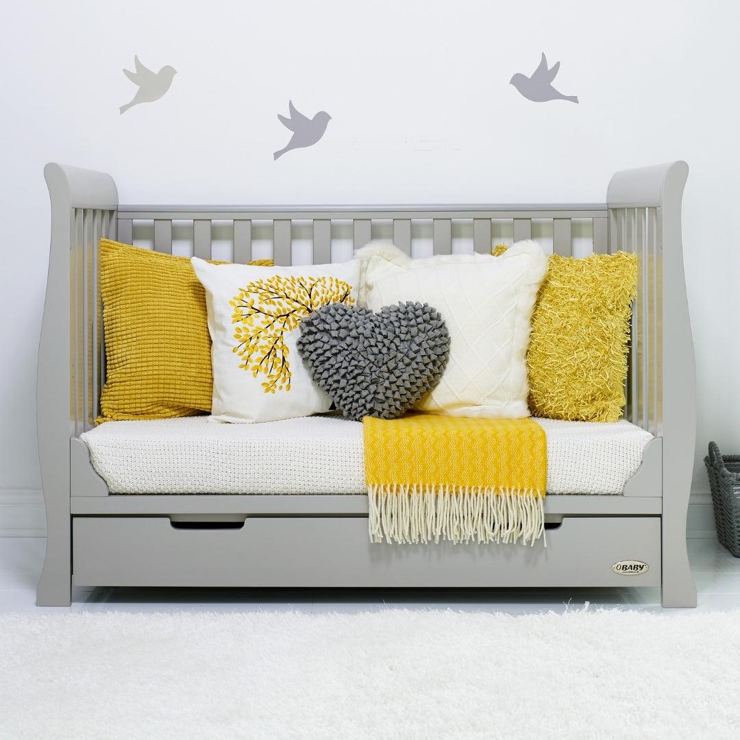 Stamford Mini Sleigh 3 Piece Room Set In Warm Grey - Little Snoozes