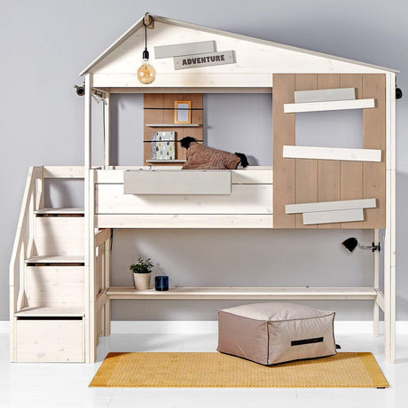 FREE Installation - LIFETIME Kidsrooms Hideout Mid Sleeper Treehouse Bed with Storage Steps. - Little Snoozes