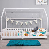 Flair Furnishings Wooden Explorer Playhouse Bed with Rails - Little Snoozes