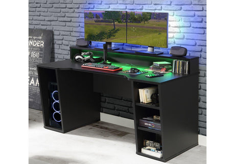 Flair Furnishings POWER X Gaming Desk with LED Lights - Little Snoozes
