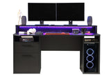 Flair Furnishings POWER Z Gaming Desk with LED Lights - Little Snoozes